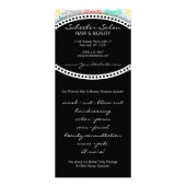 死んだダマスク織-カスタムなサロンのクーポン ラックカード (裏面)