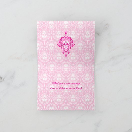 死んだダマスク織-カスタムなサンキューカード サンキューカード (内部)