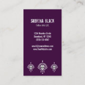 死んだダマスク織-カスタムな砂糖のスカルの垂直カード 名刺 (裏面)