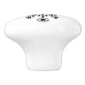 死んだダマスク織-シックな砂糖のスカルの陶磁器の引き セラミックノブ (側面)