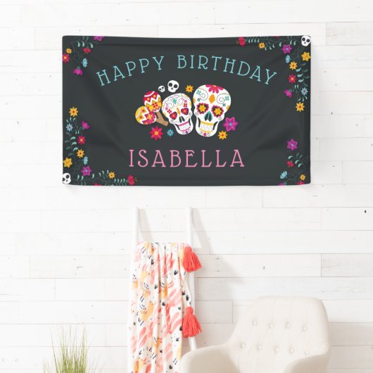 死んだテーマパーソナライズされた誕生会 横断幕 (インサイチュ)