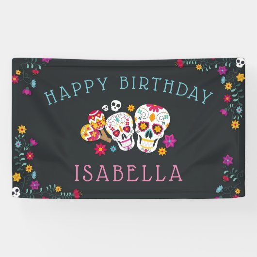 死んだテーマパーソナライズされた誕生会 横断幕 (横)