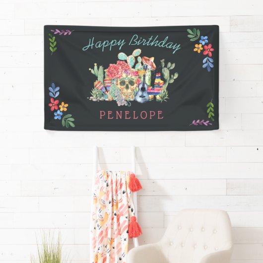 死んだテーマパーソナライズされた誕生会 横断幕 (インサイチュ)