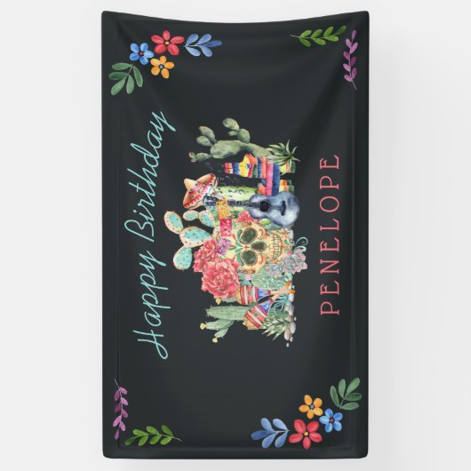 死んだテーマパーソナライズされた誕生会 横断幕 (縦)