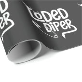 死んだディパー新おもしろいしい親パパママのユーモアおむつ ラッピングペーパー (ロールコーナー)