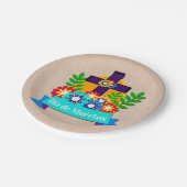 死んだデイジーフラワークロスファミリーキッズの日7" ペーパープレート (アングル)