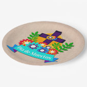 死んだデイジーフラワークロスファミリーキッズの日9" ペーパープレート (アングル)