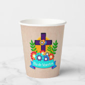 死んだデイジーフラワークロスファミリーキッズ 紙コップ (裏面)