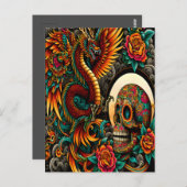 死んだドラゴンとスカルの日 ポストカード (正面/裏面)