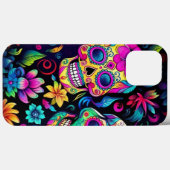 死んだネオン砂糖スカルの日 Case-Mate iPhoneケース (裏面 (横))