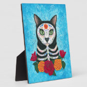 死んだネコの日シュガースカルキャットアート フォトプラーク (側面)