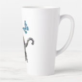 死んだネコの砂糖スカルと蝶の日 カフェラテマグ (右)