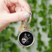 死んだネコの砂糖スカルと蝶の日 キーホルダー (手)