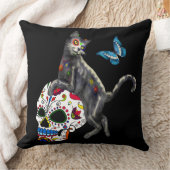 死んだネコの砂糖スカルと蝶の日 クッション (ブランケット)