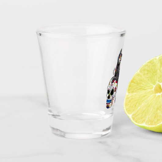 死んだネコの砂糖スカルと蝶の日 ショットグラス (左)