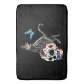 死んだネコの砂糖スカルと蝶の日 バスマット (正面縦)