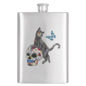 死んだネコの砂糖スカルと蝶の日 フラスク (正面)