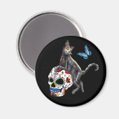 死んだネコの砂糖スカルと蝶の日 マグネット (正面/裏面)