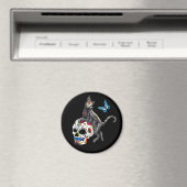 死んだネコの砂糖スカルと蝶の日 マグネット (インサイチュ (食洗機))