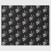 死んだネコの砂糖スカルと蝶の日 ラッピングペーパー (フラット)