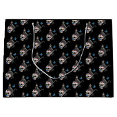 死んだネコの砂糖スカルと蝶の日 ラージペーパーバッグ (正面)