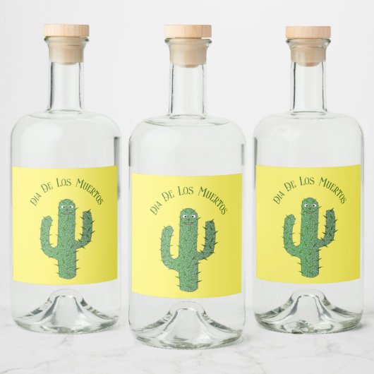 死んだハッピーサボテンのカスタム日 リキュールボトルラベル (ボトル)