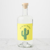 死んだハッピーサボテンのカスタム日 リキュールボトルラベル (正面)