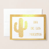 死んだハッピーサボテンのカスタム日 箔カード (封筒付き正面)