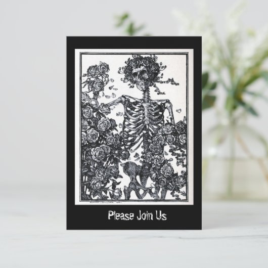 死んだハロウィンのヴィンテージの骨組日 招待状 (スタンド正面)