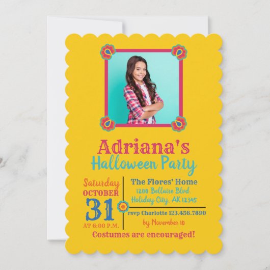 死んだハロウィーンの誕生日パーティーの日 招待状 (正面)