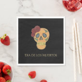 死んだハロウィーンゴシック砂糖スカル スタンダードランチョンナプキン (インサイチュ)