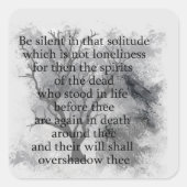 死んだハロウィーン詩のエドガー・アラン・ポーのスピリッツ スクエアシール (正面)