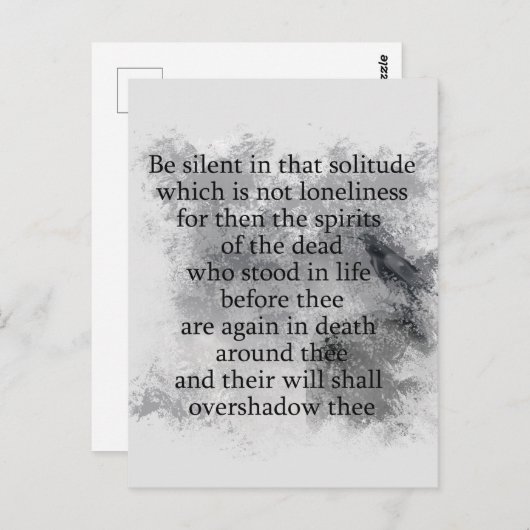 死んだハロウィーン詩のエドガー・アラン・ポーのスピリッツ ポストカード (正面/裏面)