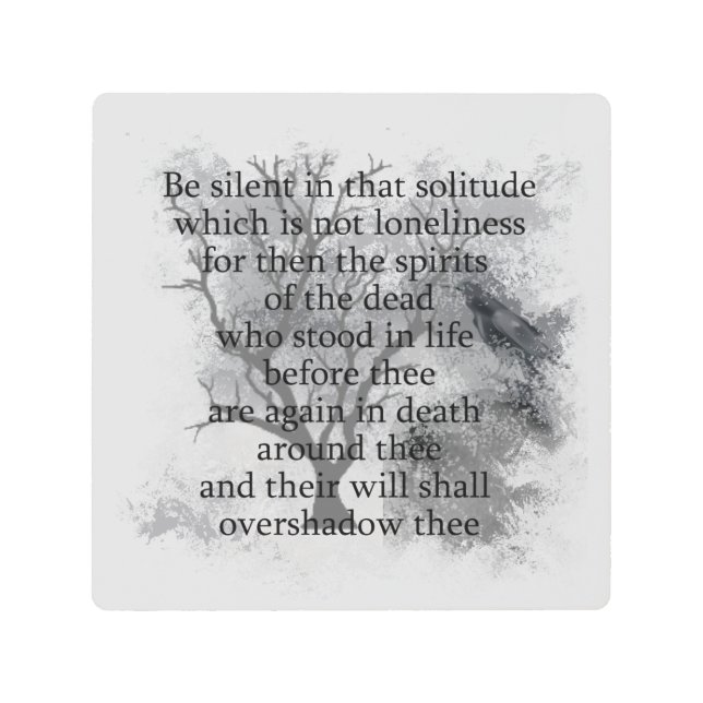 死んだハロウィーン詩のエドガー・アラン・ポーのスピリッツ メタルプリント (正面)