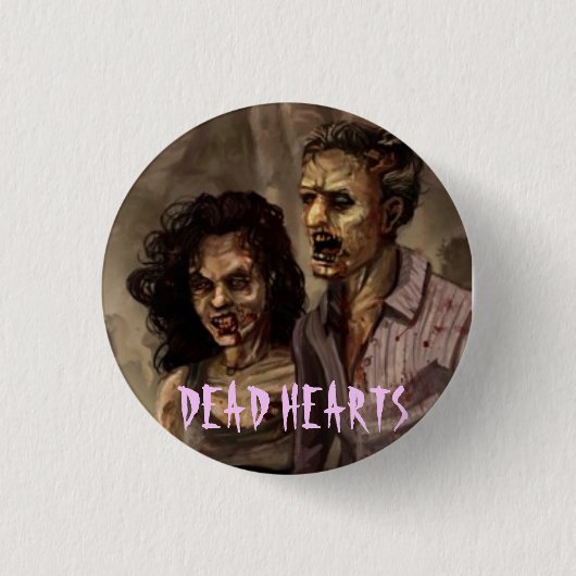 死んだハート小説のカップル-ボタン 缶バッジ (正面)