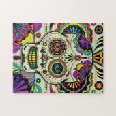 死んだパズルのスカルの芸術/日を砂糖で甘くして下さい ジグソーパズル (横)