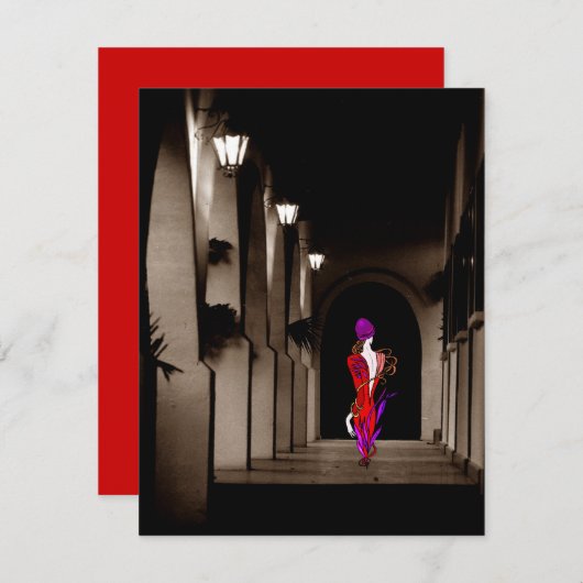 死んだパーティーの招待のDIA DE LOS MUERTOS DAY 招待状 (正面/裏面)