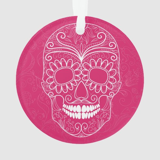 死んだピンクのスカルの日 オーナメント (裏面)