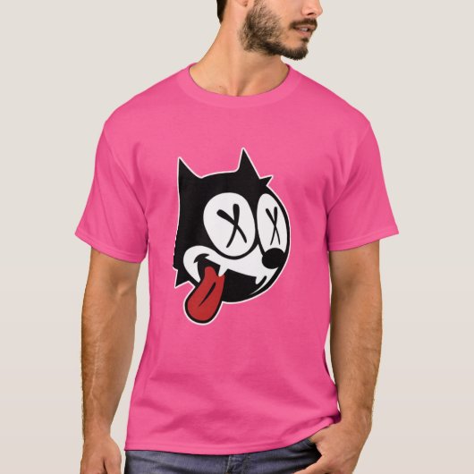 死んだフィリックス猫 Tシャツ (正面)