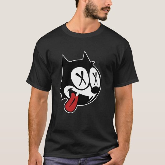 死んだフェリックス猫 Tシャツ (正面)