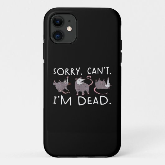 死んだフリするポッサムが面白すぎる オポッサムの偽死 T Case-Mate iPhoneケース (裏面)