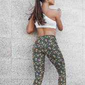 死んだフローラキャットバードフローラ砂糖スカル レギンス