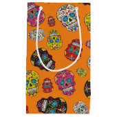 死んだプリントの砂糖のスカルのハロウィン日 スモールペーパーバッグ (正面)