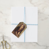 死んだペットの悲しい女の子(あなたの損失のための悔やみや弔慰) ギフトタグ (より糸付き)