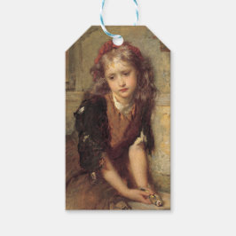 死んだペットの悲しい女の子(あなたの損失のための悔やみや弔慰) ギフトタグ