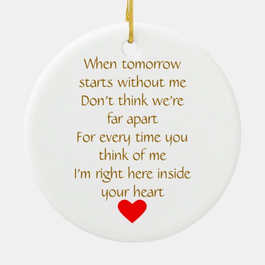 死んだペット記念物 セラミックオーナメント (裏面)