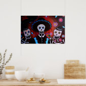死んだポスターのtres mariachis day ポスター (キッチン)