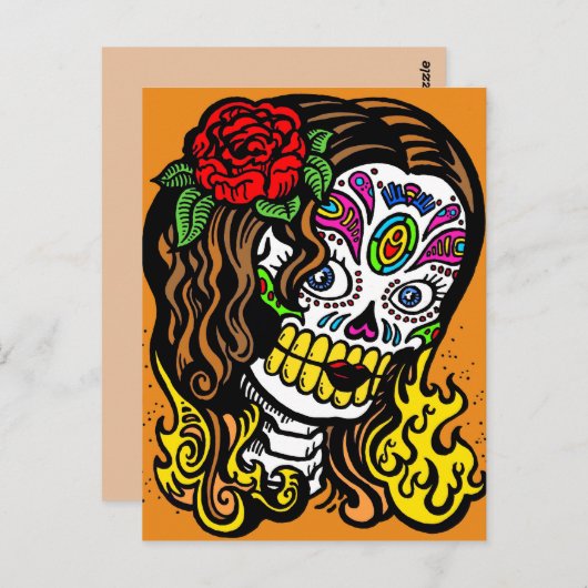 死んだポストカードの女性の日 ポストカード (正面/裏面)