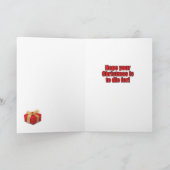 死んだマウスのクリスマスのユーモアの紙カード シーズンカード (内部)