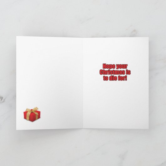 死んだマウスのクリスマスのユーモアの紙カード シーズンカード (内部)